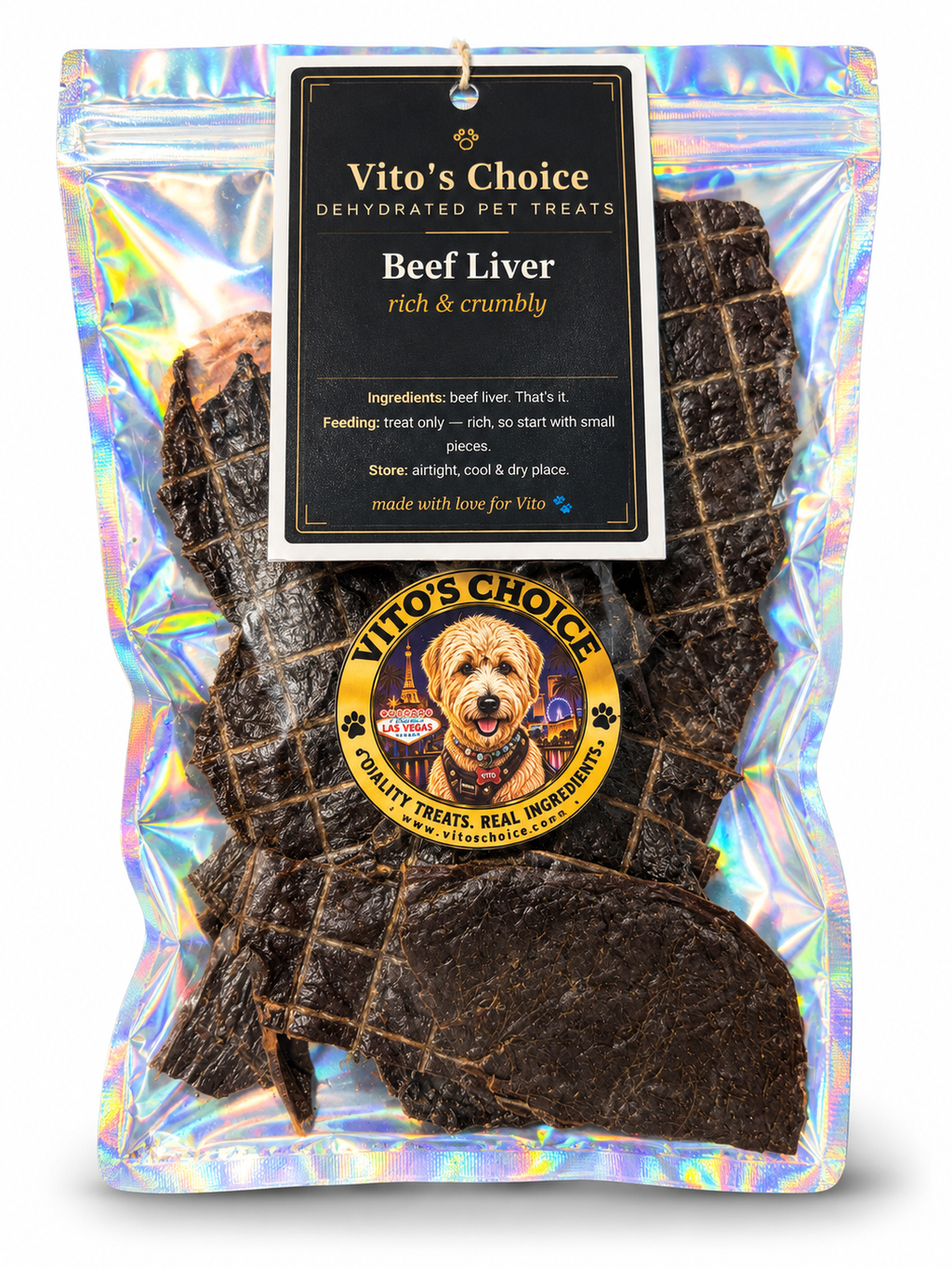 Dehydrated Beef Liver Dog Treats, 3.5oz | Single-Ingredient Training Treat